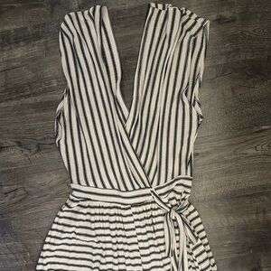 Billabong stripped shirt romper size S